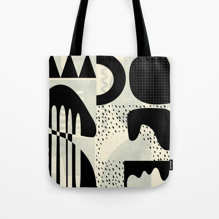 mid century geometric abstract Tote Bag Gallery Image 1