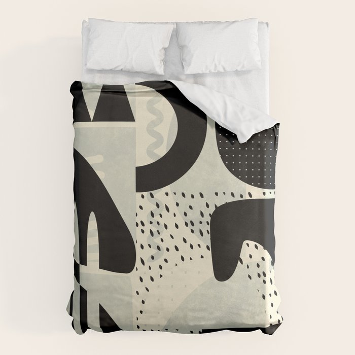 mid century geometric abstract Duvet Cover Gallery Image 6