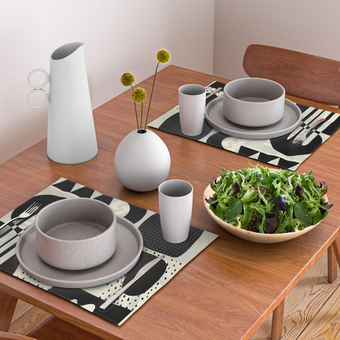 mid century geometric abstract Placemat Gallery Image 2