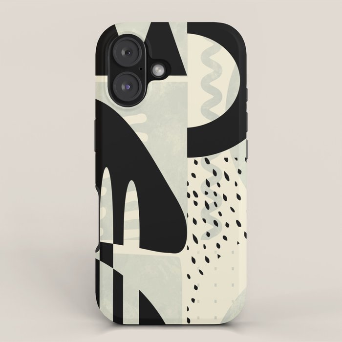 mid century geometric abstract iPhone Case Gallery Image 1