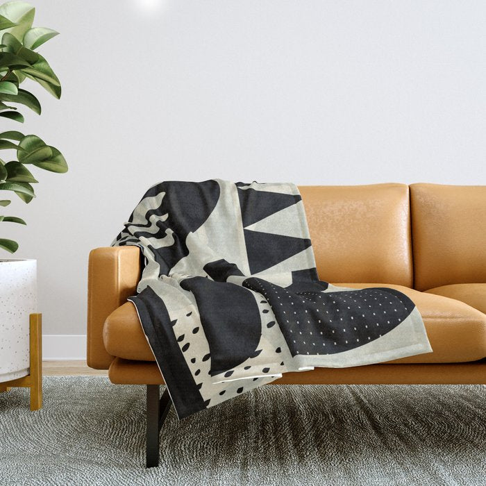 mid century geometric abstract Throw Blanket Gallery Image 1