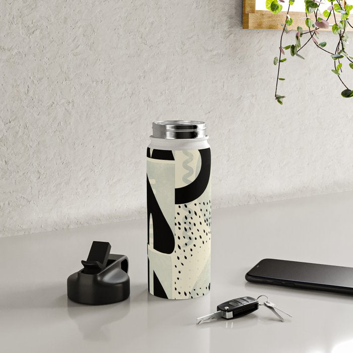 mid century geometric abstract Water Bottle Gallery Image 4