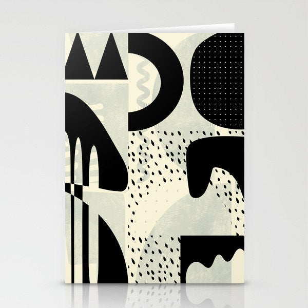 mid century geometric abstract Stationery Card Gallery Image 1