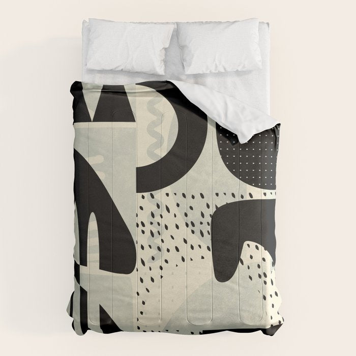 mid century geometric abstract Comforter Gallery Image 1