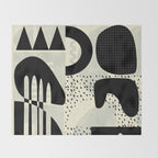 mid century geometric abstract Throw Blanket Gallery Image 2