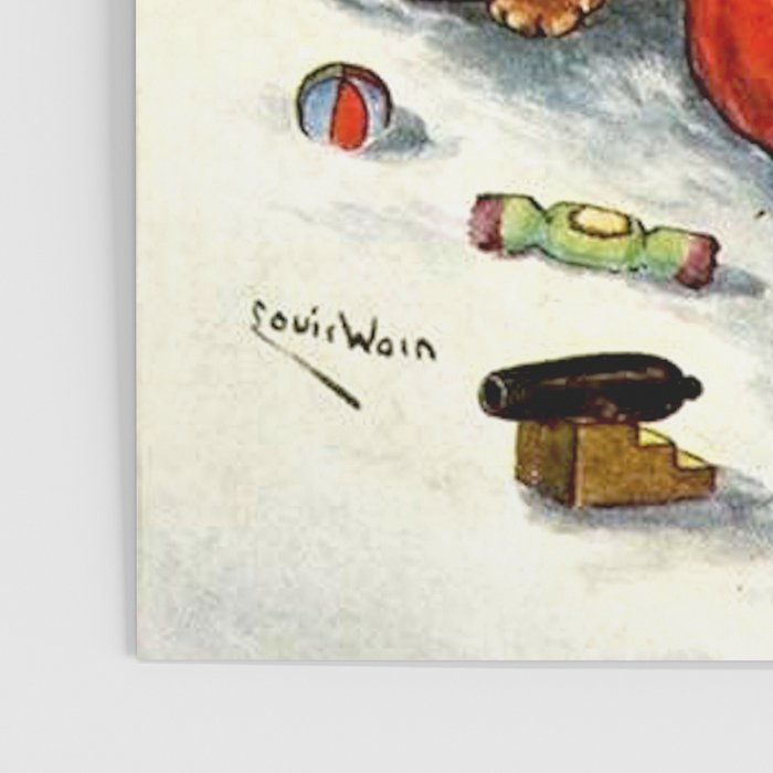 'To Wish You A Merry Christmas' by Louis Wain Poster Gallery Image 3