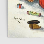 'To Wish You A Merry Christmas' by Louis Wain Poster Gallery Image 3