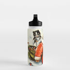 'To Wish You A Merry Christmas' by Louis Wain Water Bottle Gallery Image 3