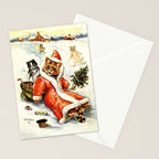 'To Wish You A Merry Christmas' by Louis Wain Stationery Card Gallery Image 2