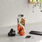 'To Wish You A Merry Christmas' by Louis Wain Water Bottle Gallery Image 4