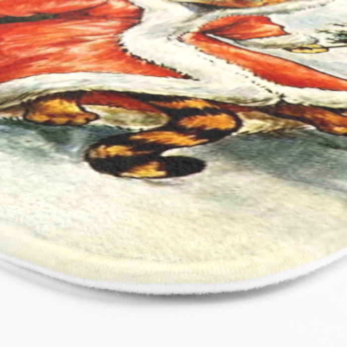 'To Wish You A Merry Christmas' by Louis Wain Bath Mat Gallery Image 3