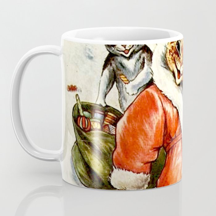 'To Wish You A Merry Christmas' by Louis Wain Coffee Mug Gallery Image 3