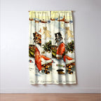 'To Wish You A Merry Christmas' by Louis Wain Window Curtain Gallery Image 3