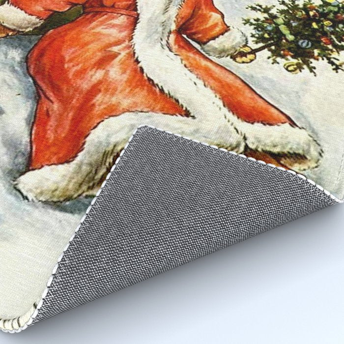 'To Wish You A Merry Christmas' by Louis Wain Rug Gallery Image 4