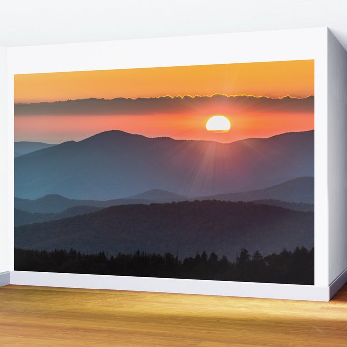 Smoky Mountain National Park Sunset - 19/365 Wall Mural Gallery Image 2