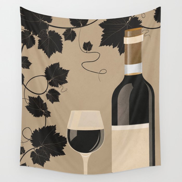 Black Wine 2 Wall Tapestry Gallery Image 4