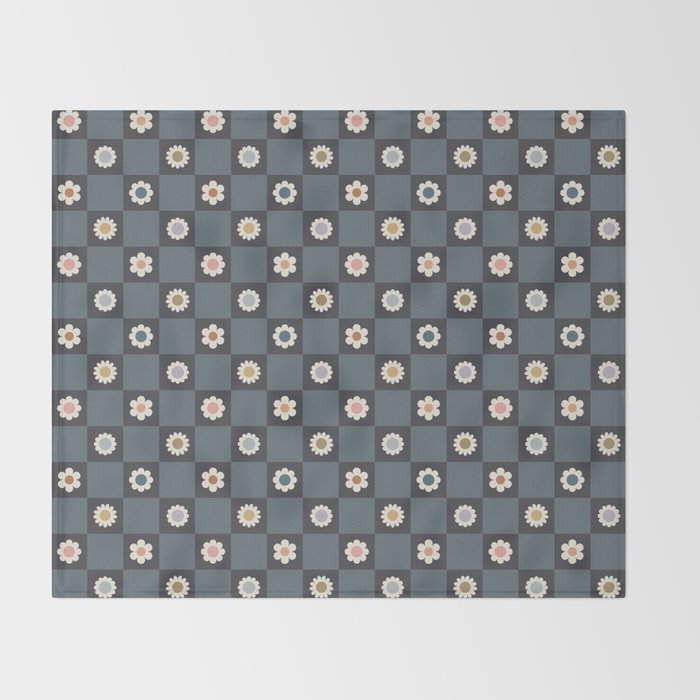 Daisy Checkerboard Throw Blanket Gallery Image 2