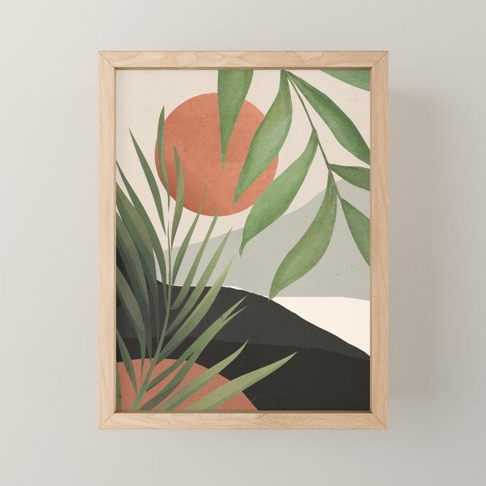 Abstract Art Tropical Leaves 46 Mini Art Print Gallery Image 1
