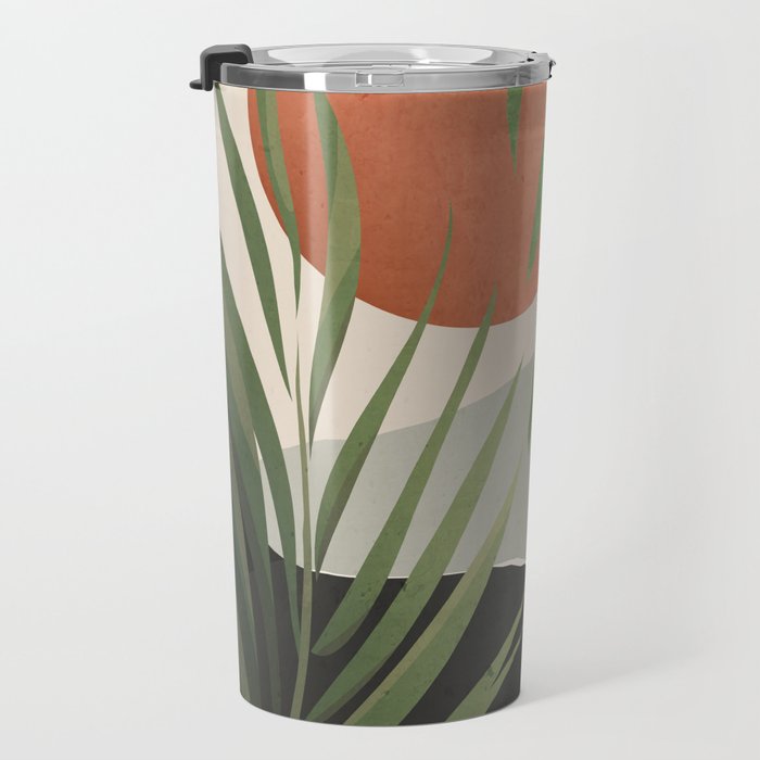Abstract Art Tropical Leaves 46 Travel Mug Gallery Image 3