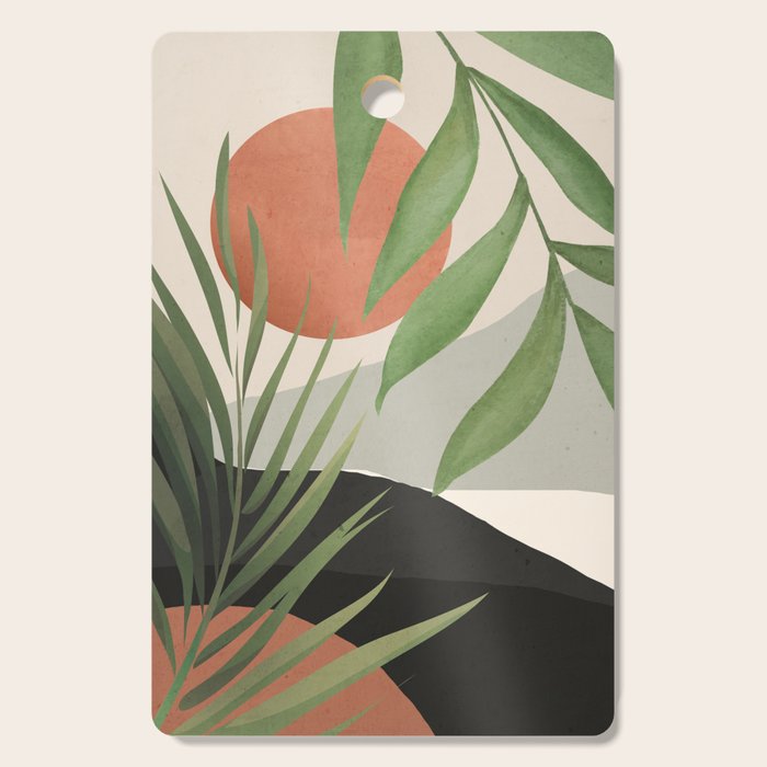 Abstract Art Tropical Leaves 46 Cutting Board Gallery Image 1
