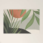 Abstract Art Tropical Leaves 46 Welcome Mat Gallery Image 1