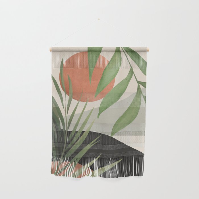 Abstract Art Tropical Leaves 46 Wall Hanging Gallery Image 1