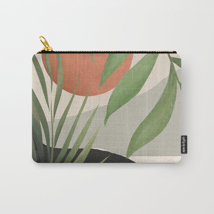 Abstract Art Tropical Leaves 46 Carry All Pouch Gallery Image 1