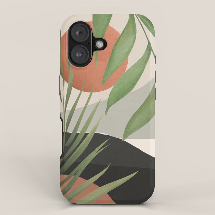 Abstract Art Tropical Leaves 46 iPhone Case Gallery Image 1
