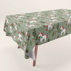 Christmas Winter Unicorn Pattern Tablecloth Gallery Image 1