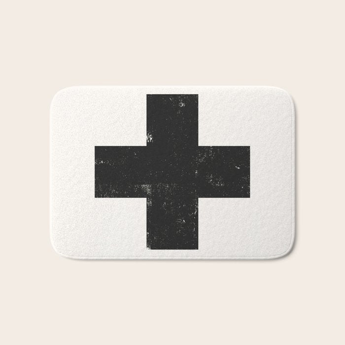 Ski Patrol Sign Bath Mat Gallery Image 1