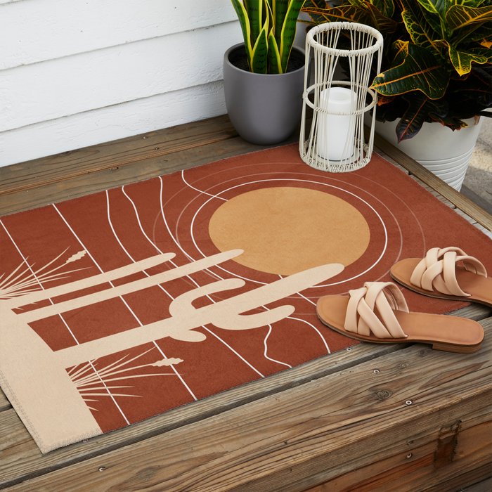 Desert Design 3 Outdoor Rug Gallery Image 2