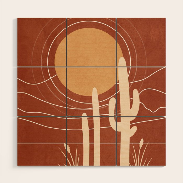 Desert Design 3 Wood Wall Art Gallery Image 1