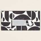 Abstract Linocut Pattern #3 Desk Mat Gallery Image 1
