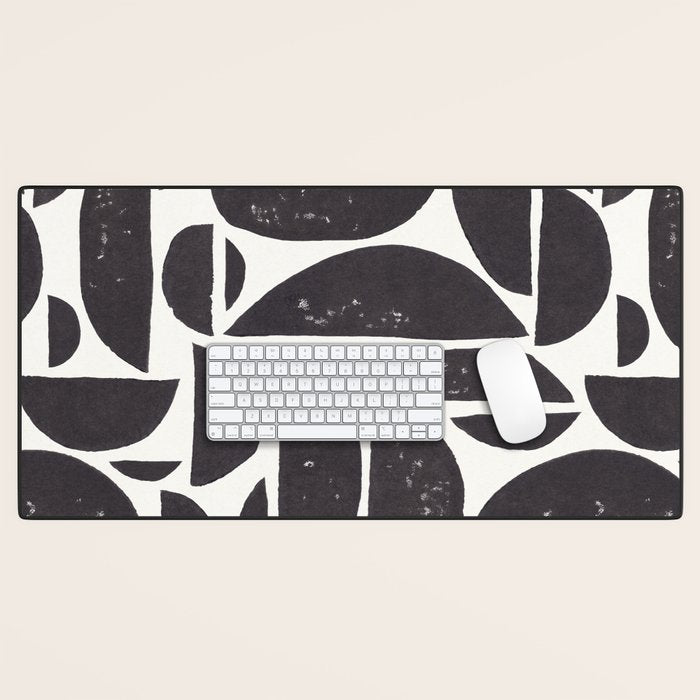 Abstract Linocut Pattern #3 Desk Mat Gallery Image 1
