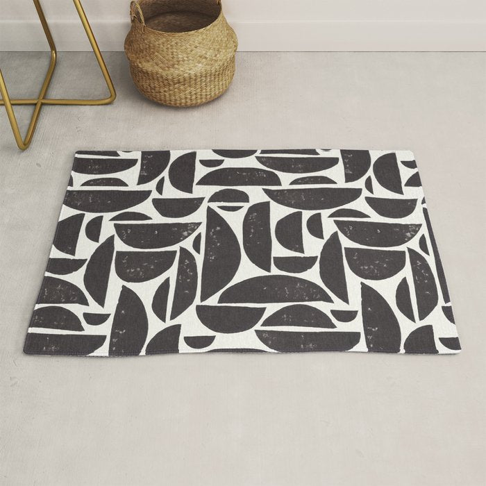 Abstract Linocut Pattern #3 Rug Gallery Image 1