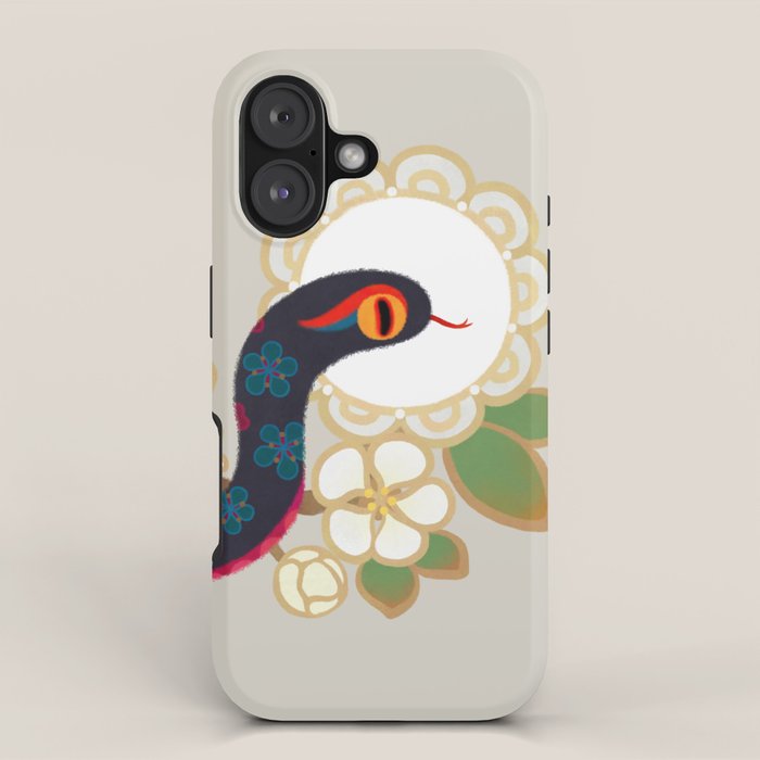 Snake and flowers 2 iPhone Case Gallery Image 1