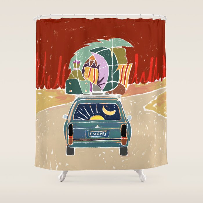 Pack Up And Escape Shower Curtain Gallery Image 1