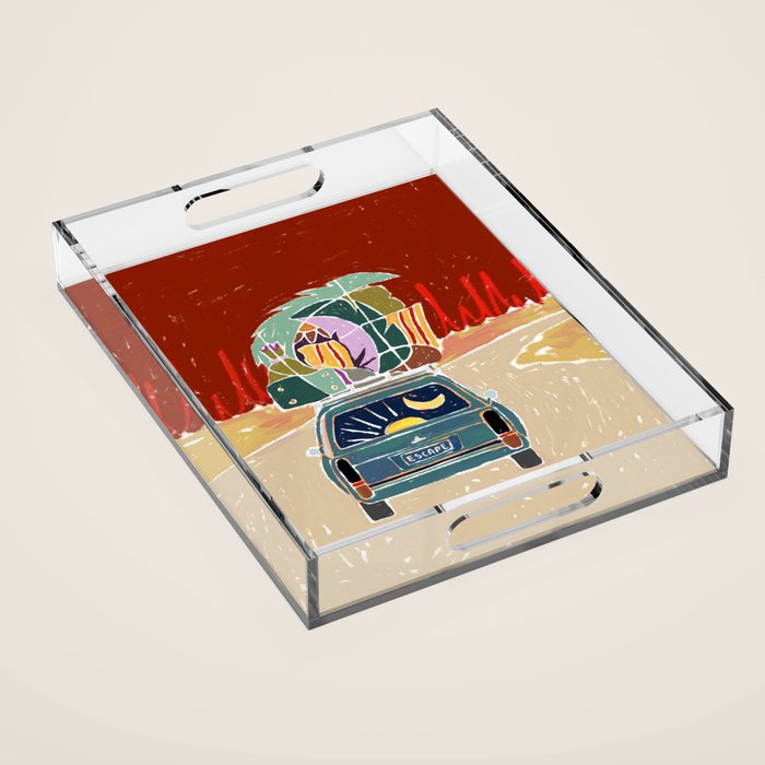 Pack Up And Escape Acrylic Tray Gallery Image 1