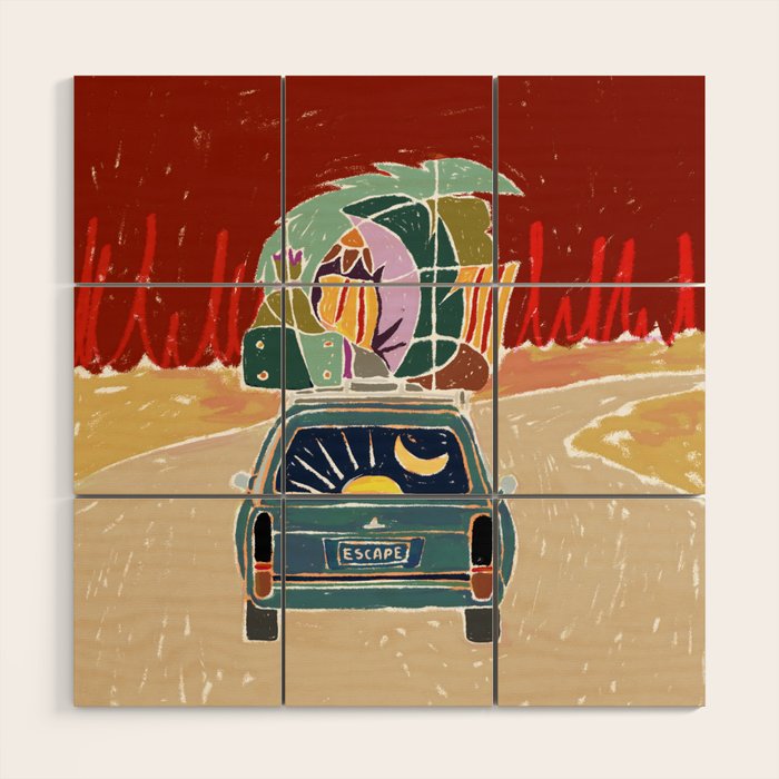 Pack Up And Escape Wood Wall Art Gallery Image 1