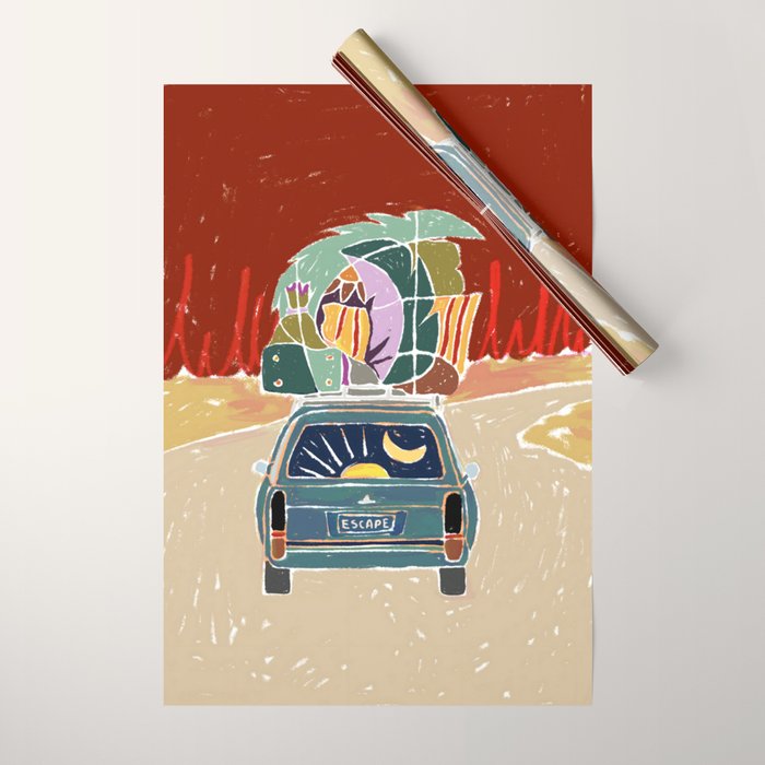 Pack Up And Escape Wrapping Paper Gallery Image 1