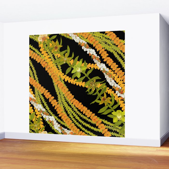 Diagonal Lei with more pakalana to add more green to the design Wall Mural Gallery Image 2