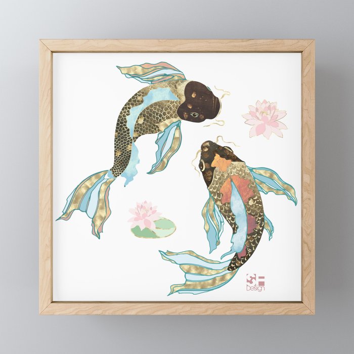 Metallic Koi III-Custom Mini Art Print Gallery Image 1