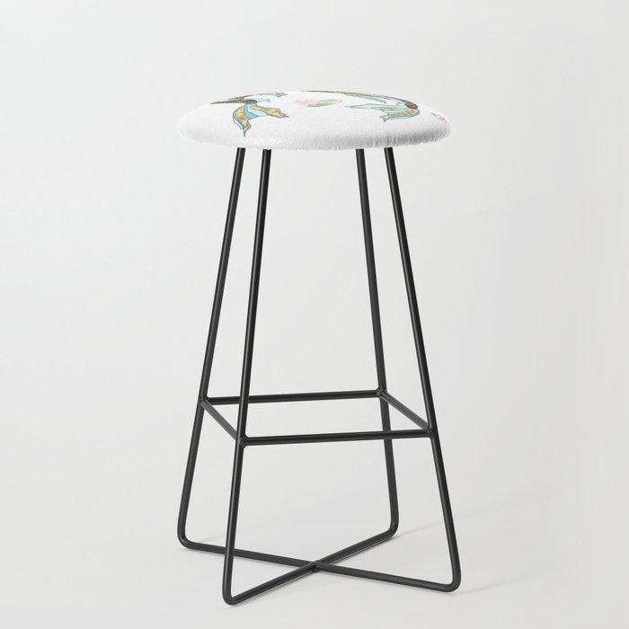 Metallic Koi III-Custom Stool Gallery Image 1