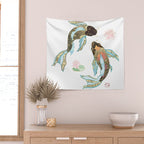 Metallic Koi III-Custom Wall Tapestry Gallery Image 2