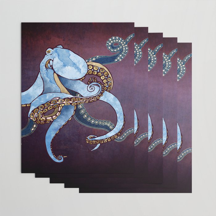 Metallic Octopus III Wrapping Paper Gallery Image 3