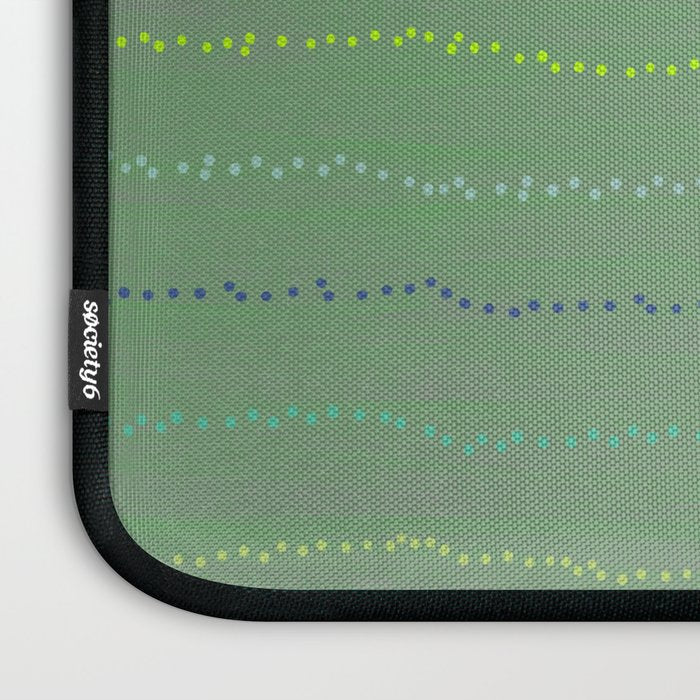 Minimal Doodle Dots in Sage Green Laptop Sleeve Gallery Image 3