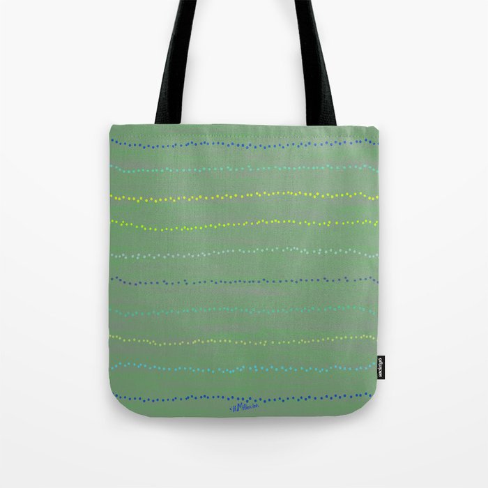 Minimal Doodle Dots in Sage Green Tote Bag Gallery Image 1