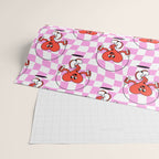 Retro love heart cartoon character pattern Wrapping Paper Gallery Image 2