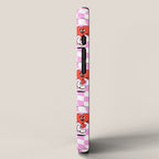 Retro love heart cartoon character pattern iPhone Case Gallery Image 2