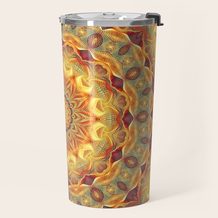 Flower Of Life Mandala (Sun) Travel Mug Gallery Image 2